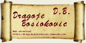 Dragoje Bosioković vizit kartica